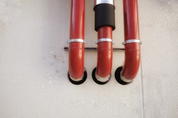 steel tubes outside