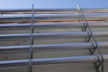 steel tubes outside