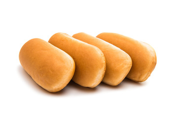 bun for hot dog isolated