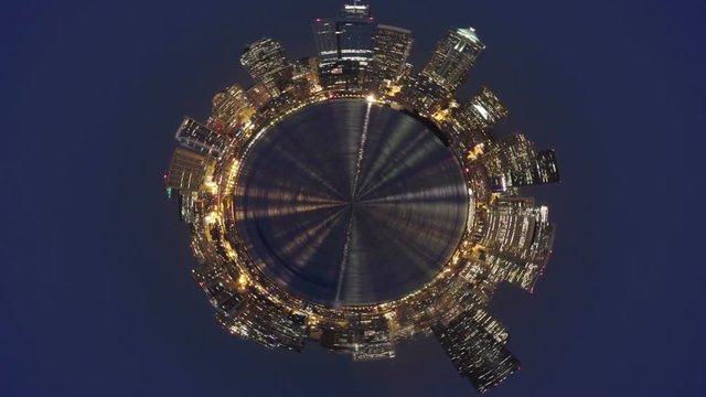 360 Camera Tiny Planet Honolulu Hawaii Sunset
