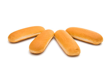 bun for hot dog isolated