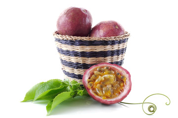 passion fruits isolated on white background