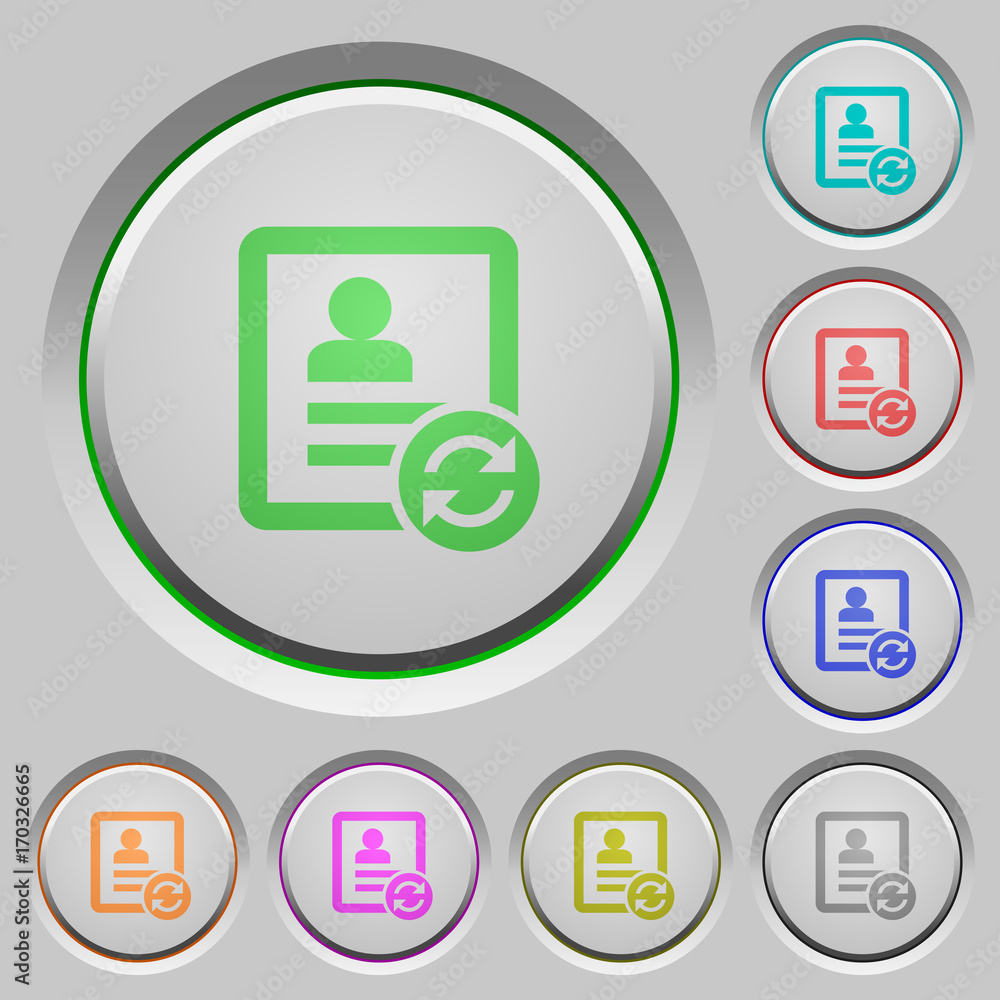 Poster refresh contact push buttons