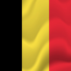 Fototapeta premium Belgium waving flag. Vector illustration.