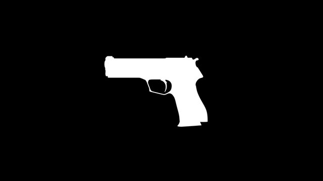 recommend clip art: semi-automatic pistol silhouette