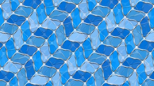 Seamless loop animation background with blue tiles