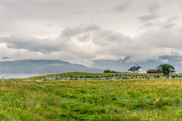 Fototapeta na wymiar Landscape of village in Norway, Scandinavia