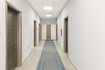 Fototapeta na wymiar hallway with many doors