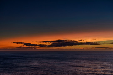 sunset over the ocean