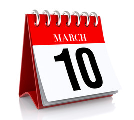 March 10. Calendar