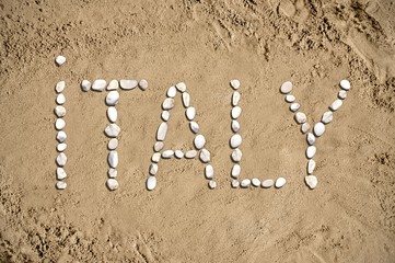 Italy - beach, sand, stones