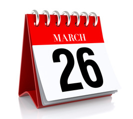 March 26. Calendar