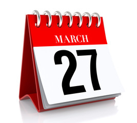March 27. Calendar