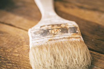Group of  old oxide vintage tools. Paintbrushes