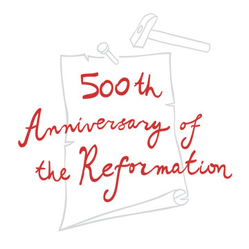 500th Anniversary of the Protestant Reformation. Martin Luther. Vector Illustration