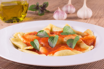 Ravioli Dish with tomato sauce