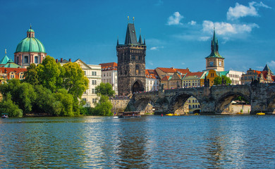 Fototapeta premium View on the old town of Prague, Czech Republic