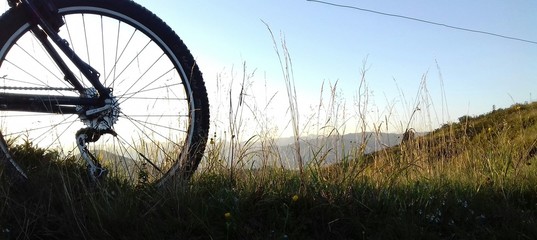 Fahrrad am Berg