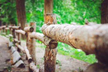 old wooden decorative fence