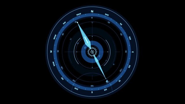 2 different colored compass Head-up-Displays