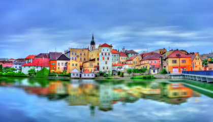 Fototapeta premium Skyline of Jindrichuv Hradec town in Czech Republic