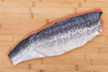 Frozen salmon fish fillet