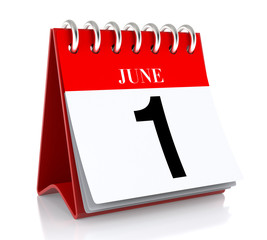 June 1. Calendar
