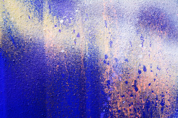 Синий фон с разводами от краски
