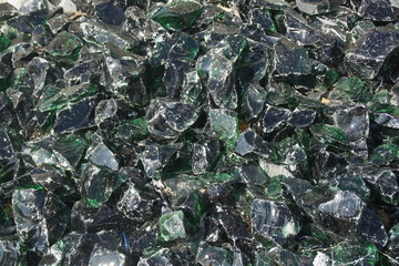 grüne Glassteine