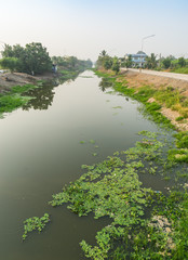 The canal in rural of thailand