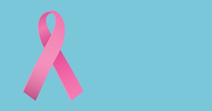 Pink ribbon and breast cancer awareness concept