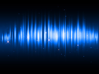Blue glitter sparkling effect of neon vibes with shimmering light blurs