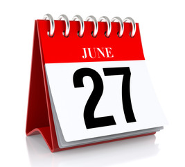 June 27. Calendar