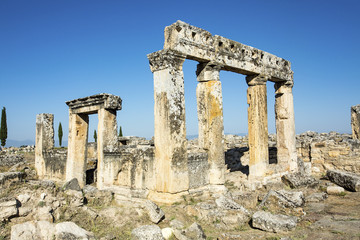 Fototapeta na wymiar Türkiye Denizli Pamukkale Hierapolis Antik Kenti