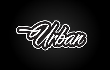 urban word text banner postcard logo icon design creative concept idea