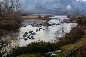Debed River at the Armenian-Georgian border