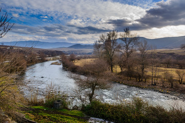 Debed River at the Armenian-Georgian border