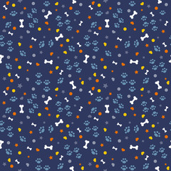 Bright texture for pets, vector. Funny seamless background with a pet theme. Cute illustration
