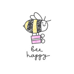 bee happy card