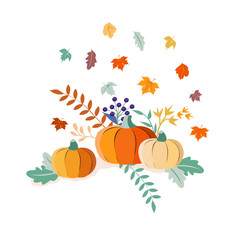 Obraz na płótnie Canvas Autumn harvest and Thanksgiving Day poster design