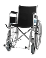 Wheelchair on white background. Elderly care concept