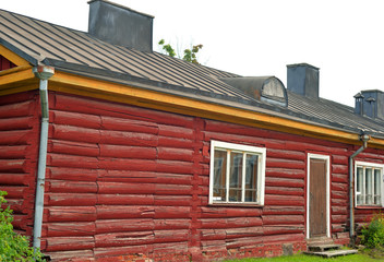 Old wooden house in Fortress Lappeenranta.