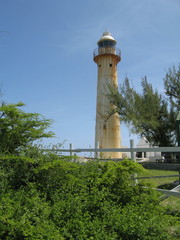 Fototapeta na wymiar Lighthouse in Grand Turk, Turks & Caicos Islands