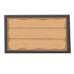 Wooden sign. vector illustration