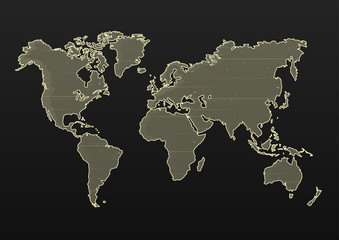 Obraz na płótnie Canvas vector illustration world map