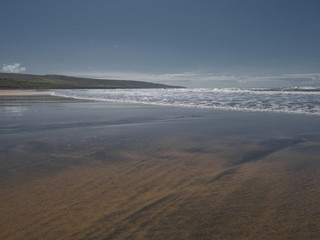 Beach on West Coast of Ireland at low tide.