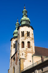 Fototapeta na wymiar Two towers of the church, Krakow, Poland