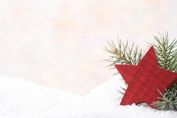 Vintage Christmas background with Christmas decoration.