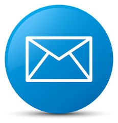 Email icon cyan blue round button