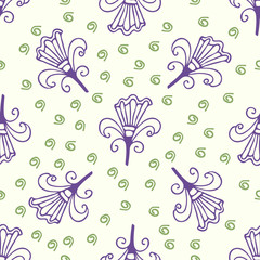 Color flower seamless pattern